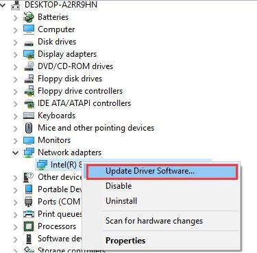network adapter drivers windows 10